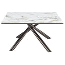  Coaster Furniture Carvell 708138 Square Sintered Stone Top Coffee Table - White IMAGE 9