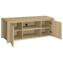  Coaster Furniture Laurelton 708222 60-inch 2-door TV Stand Media Console - Light Oak IMAGE 6
