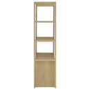  Coaster Furniture Laurelton 708224 3-shelf Media Tower Tall Pier Cabinet - Light Oak IMAGE 1