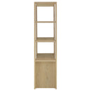  Coaster Furniture Laurelton 708224 3-shelf Media Tower Tall Pier Cabinet - Light Oak IMAGE 4