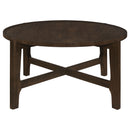  Coaster Furniture Cota 708288-S2 2-piece Solid Wood Coffee and End Table Set - Dark Brown IMAGE 4
