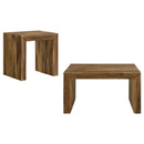  Coaster Furniture Odilia 708418-S2 2-piece Solid Wood Coffee and End Table Set - Auburn IMAGE 4