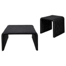  Coaster Furniture Cahya 708518-S2 2-piece Rattan Coffee and End Table Set - Black IMAGE 1