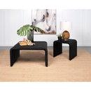  Coaster Furniture Cahya 708518-S2 2-piece Rattan Coffee and End Table Set - Black IMAGE 2