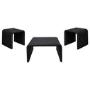  Coaster Furniture Cahya 708518-S3 3-piece Rattan Coffee and End Table Set - Black IMAGE 1