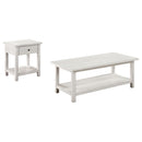  Coaster Furniture Payne 710558-S2 2-piece Coffee and 1-drawer End Table Set - White IMAGE 3
