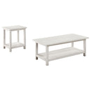  Coaster Furniture Payne 710558-S2A 2-piece Coffee and End Table Set - Distressed White IMAGE 4