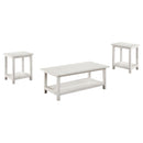  Coaster Furniture Payne 710558-S3A 3-piece Coffee and End Table Set - Distressed White IMAGE 4