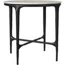  Coaster Furniture Hermas 710738-S2 2-piece Round Marble Coffee and End Table Set - White IMAGE 3
