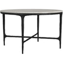  Coaster Furniture Hermas 710738-S2 2-piece Round Marble Coffee and End Table Set - White IMAGE 8