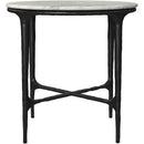  Coaster Furniture Hermas 710738-S3 3-piece Round Marble Coffee and End Table Set - White IMAGE 4