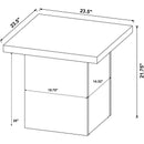  Coaster Furniture Devar 710888-S2 2-piece Square Coffee and End Table Set - Dark Pine IMAGE 14