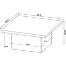  Coaster Furniture Devar 710898-S2 2-piece Square Coffee End Table Set - White High Gloss IMAGE 15