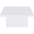  Coaster Furniture Devar 710898-S3 3-piece Square Coffee End Table Set - White High Gloss IMAGE 12
