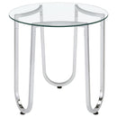  Coaster Furniture Beller 710908-S2 2-piece Round Tempered Glass Top Coffee Table Set - Chrome IMAGE 13