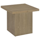  Coaster Furniture Devar 710917 Square Engineered Wood End Table - Latte IMAGE 1