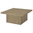  Coaster Furniture Devar 710918 Square Engineered Wood Coffee Table - Latte IMAGE 2