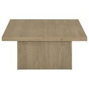  Coaster Furniture Devar 710918 Square Engineered Wood Coffee Table - Latte IMAGE 3
