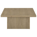  Coaster Furniture Devar 710918 Square Engineered Wood Coffee Table - Latte IMAGE 5