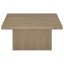  Coaster Furniture Devar 710918 Square Engineered Wood Coffee Table - Latte IMAGE 6