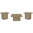 Coaster Furniture Devar 710918-S3 3-piece Square Cocktail Coffee End Table Set - Latte IMAGE 1
