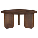 Coaster Furniture Dale 721998-S2 2-piece Solid Wood Coffee and End Table Set - Brown IMAGE 4