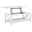  Coaster Furniture Skyview 722088-S2 2-piece Rectangular Lift Top Coffee Table Set - White IMAGE 13