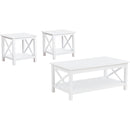  Coaster Furniture Skyview 722088-S3 3-piece Rectangular Lift Top Coffee Table Set - White IMAGE 1