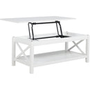  Coaster Furniture Skyview 722088-S3 3-piece Rectangular Lift Top Coffee Table Set - White IMAGE 8