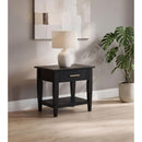  Coaster Furniture Lindenton 722727 1-drawer Wood Occasional End Table - Black IMAGE 2