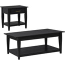  Coaster Furniture Lindenton 722728-S2 2-piece Wood Lift-Top Coffee and End Table Set - Black IMAGE 1