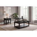 Coaster Furniture Lindenton 722728-S2 2-piece Wood Lift-Top Coffee and End Table Set - Black IMAGE 2