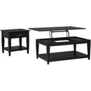  Coaster Furniture Lindenton 722728-S2 2-piece Wood Lift-Top Coffee and End Table Set - Black IMAGE 4
