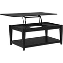  Coaster Furniture Lindenton 722728-S2 2-piece Wood Lift-Top Coffee and End Table Set - Black IMAGE 9