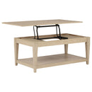  Coaster Furniture Lindenton 722758 Lift-Top Occasional Coffee Table - Blonde IMAGE 2