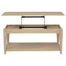  Coaster Furniture Lindenton 722758 Lift-Top Occasional Coffee Table - Blonde IMAGE 4