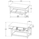  Coaster Furniture Lindenton 722758-S2 2-piece Wood Lift-Top Coffee and End Table Set - Blonde IMAGE 14