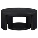  Coaster Furniture Sweeney 722820 2-piece Round Wood Occasional Nesting Table Set - Black IMAGE 2