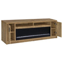  Coaster Furniture Eddy 722843 79-inch 2-door TV Stand Fireplace Media Console - Mango IMAGE 5