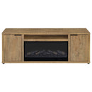  Coaster Furniture Fuller 722852 60-inch 2-door TV Stand Fireplace Media Console - Mango IMAGE 6