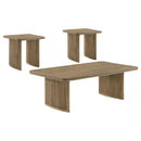  Coaster Furniture Adina 722858-S3 3-piece Wood Coffee Table Set - Distressed Light Brown IMAGE 4