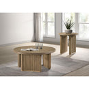  Coaster Furniture Adina 722938-S2 2-piece Round Coffee Table Set - Distressed Light Brown IMAGE 1