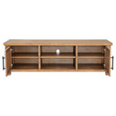  Coaster Furniture Beasley 723323 2-Door 71-Inch Wood TV Stand Media Console - Golden Oak IMAGE 2