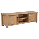 Coaster Furniture Beasley 723323 2-Door 71-Inch Wood TV Stand Media Console - Golden Oak IMAGE 3