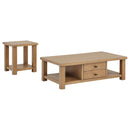 Coaster Furniture Beasley 723328-S2 2-Piece Wood Coffee Table Set - Golden Oak IMAGE 3
