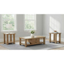  Coaster Furniture Beasley 723328-S3 3-Piece Wood Coffee Table Set - Golden Oak IMAGE 1