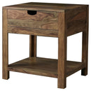  Coaster Furniture Esther 723887 1-drawer Solid Wood End Table - Natural Sheesham IMAGE 2