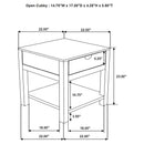  Coaster Furniture Esther 723887 1-drawer Solid Wood End Table - Natural Sheesham IMAGE 4