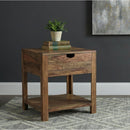  Coaster Furniture Esther 723887 1-drawer Solid Wood End Table - Natural Sheesham IMAGE 6