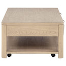  Coaster Furniture Marcelo 736058 Wood Coffee Table with 2 Drawers and Shelf - Light Elm IMAGE 13